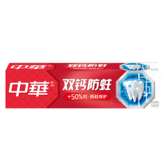 中华双钙防蛀牙膏黑芝麻薄荷味90g*2