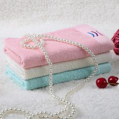 天琴 绣花毛巾 纯棉基部+再生纤维素纤维毛圈 1条装 颜色随机