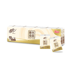 【10包】清风 手帕纸原木纯品3层便携式小包纸巾纸抽 10包/条