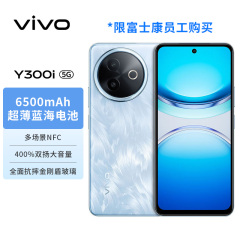 【内购】vivo Y300i 全面抗摔金刚盾玻璃 6500mAh超薄蓝海电池 400%双扬大音量 钛色 12+256
