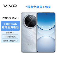 vivo Y300 Pro+  7300mAh蓝海电池 第三代骁龙7s 金刚磐石架构 AI手机 星空银 12+256