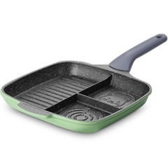 炊大皇 煎锅平底锅不粘锅早餐牛排锅26cm 电磁炉通用 竹青石JG26ZC