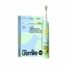 usmile笑容加 儿童电动牙刷 声波震动 防蛀抗龋 3-6-12岁 礼物礼盒 Q4小恐龙 Q4 小恐龙（绿）