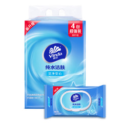 维达纯水湿巾80片*4包