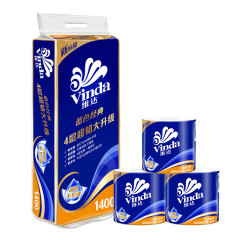 维达蓝色经典有芯卷纸4层140克10卷