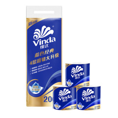 维达蓝色经典有芯卷纸4层200克10卷