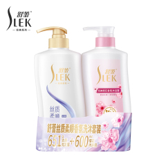 舒蕾丝质柔顺香氛洗沐套装(蚕丝丝质顺滑去屑洗发露651g+恬美樱花香氛沐浴露600ml)