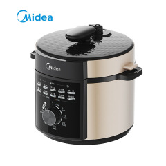 美的（Midea）电压力锅 5L 简易操作 旋钮 一锅双胆 1000W MY-E501