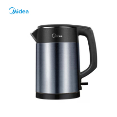 美的（Midea）电热水壶双层防烫304不锈钢1.5升速热沸腾一键开盖自动断电