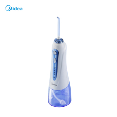 美的（Midea）冲牙器洁牙器 便携式电动水牙线 MC-BJ0102 可搭配正畸喷嘴 小蓝鲸海盐蓝