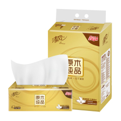 清风金装抽纸 3层 110抽 一提4包4提装，16包